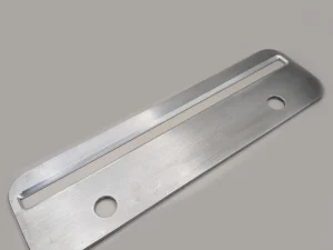 Startrite TA175 & TA275 Table Insert spare part. Silver aluminium part on a grey background