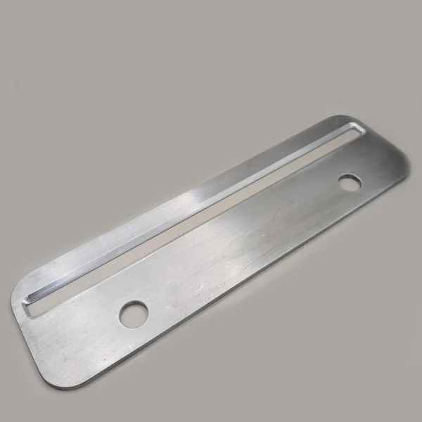 Startrite TA175 & TA275 Table Insert spare part. Silver aluminium part on a grey background