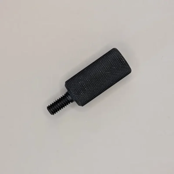 top down view of the black kurled hand knob for the Startrite Bandit & 12-S Rip Fence