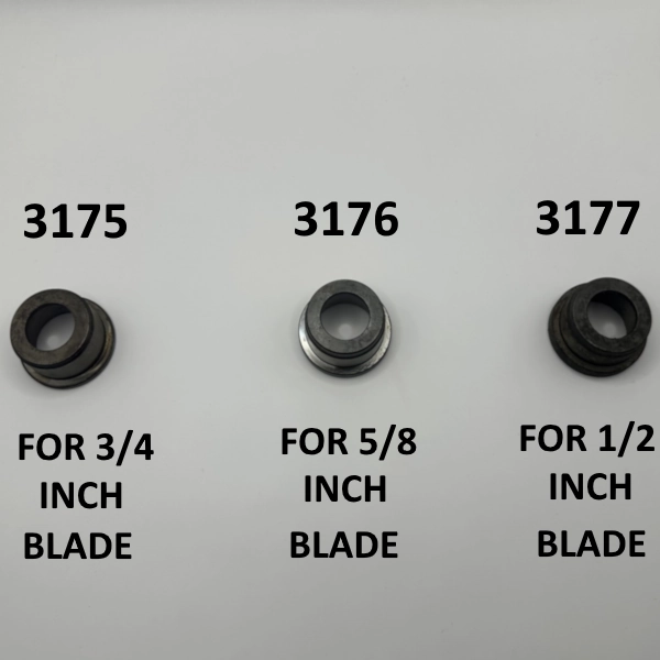 Different size flanged rollers for roller style guides