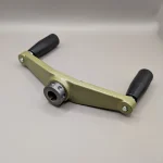 backside view of the 3 part handle for Startrite tilt arbour table saws
