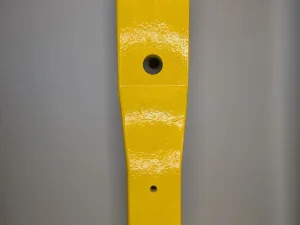 Guide arm for the Startrite H225, H250 & H280, painted in yellow on a grey background