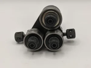 Lower Universal Roller Guide assembly, suitable for the Startrite S, V, T & R model bandsaws. Most suited to high speed sawing