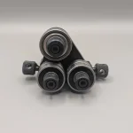 front on view of the Startrite upper roller blade guides for vertical bandsaws