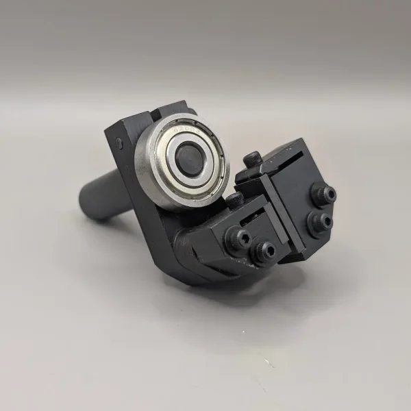 Startrite upper universal blade guide assembly, showing guide holders, guide inserts, thrust bearing & stem.