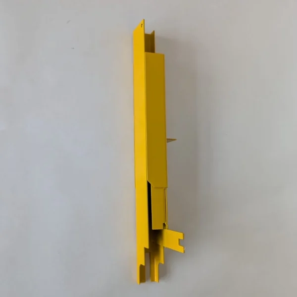 Startrite 352 Fully enclosed blade guard, shown from the back. Yellow Powder Coat Finish