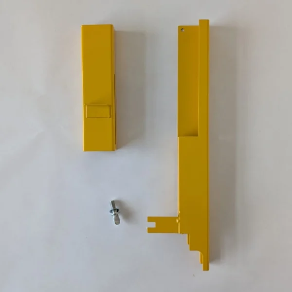 Startrite 352 Blade Guard, disassembled into the main part, slide & screw. yellow powder coat finish