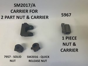 Startrite H250 & H330 (manual models) vice nut options, including 1 piece tenon nut, or the two piece nut & carrier with quick release option