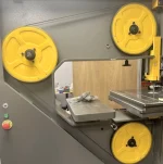 3 14" Startrite Band Wheels, setup with a vertical bandsaw