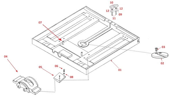 Startrite Fixed table MK2 , featuring 2922 table insert.