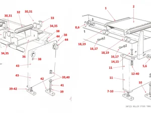 INFEED ROLLER TABLE & OUTBOARD SUPPORT (AUTO ONLY) - H250/H280/H330