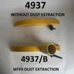 diagram showing both blade guards available for the Startrite TA175 & TA275. One features a port for connecting a dust extractor.