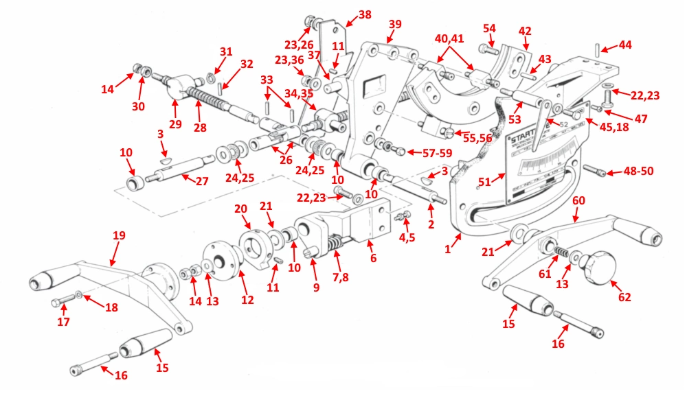 APRON – BLADE HEIGHT & TILT MECHANISM - TA 300 PS
