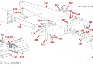 RIP FENCE & FENCE RAIL ASSEMBLY - TA300 PS