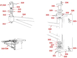 SUPPORT ARM ASSEMBLY (DS MODELS) - TA 175 / 275