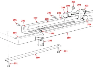 FENCE BAR ASSEMBLY (DS MODELS) - TA 175 / 275