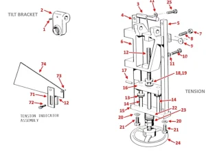 TENSION INDICATOR & BRACKET - V500