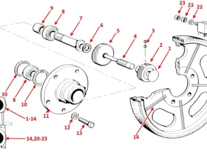 TRACKING HUB & BANDWHEEL - V500