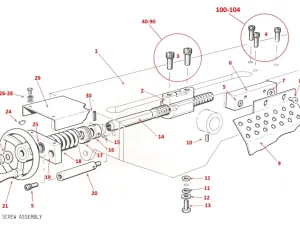 VICE SCREW ASSEMBLY (AUTO ONLY) - H250/H280/H330
