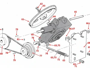 MOTOR PLATFORM & DRIVE BANDWHEEL - H175