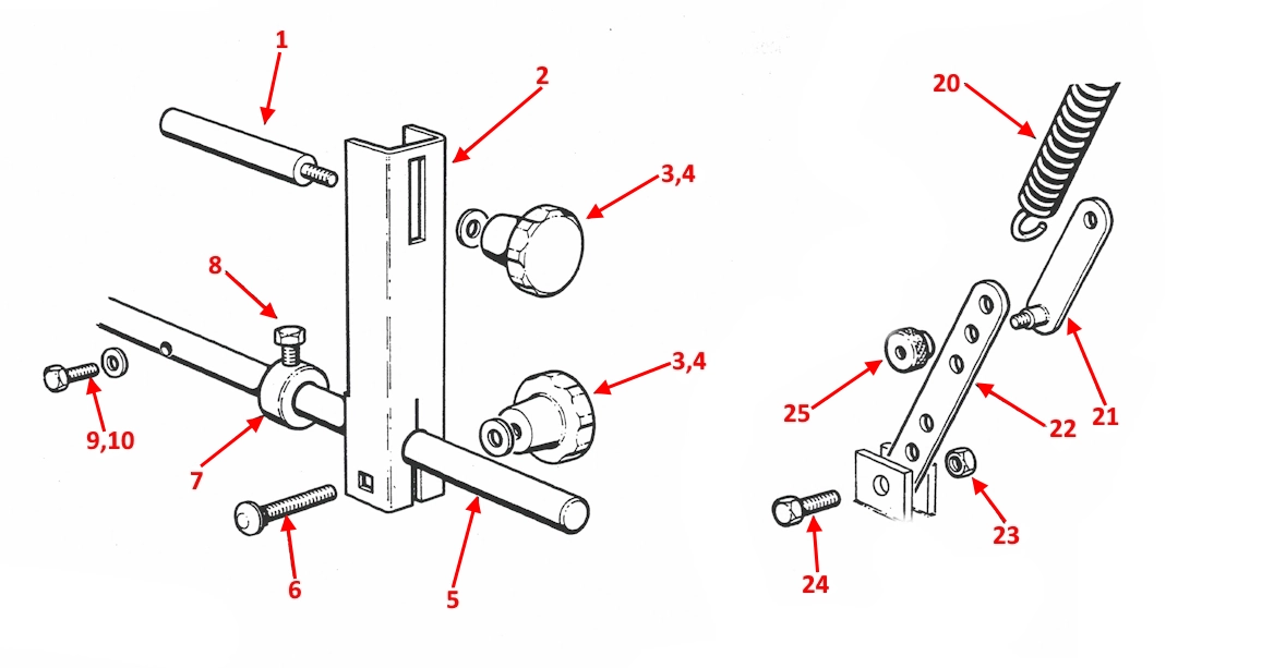 HEAD ADJUSTMENT SPRING & STOCK STOP - H175