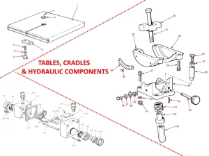 TABLES, CRADLES & HYDRAULICS - Startrite V/T/R/S