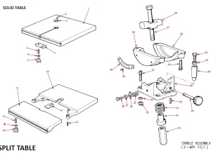 FIXED TABLE MARK 1 & CRADLE (MOST COMMON)