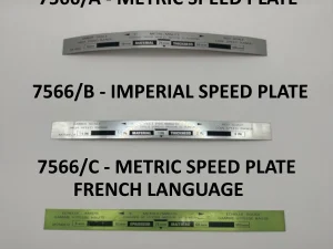 SPEED PLATE (SEE OPTIONS)