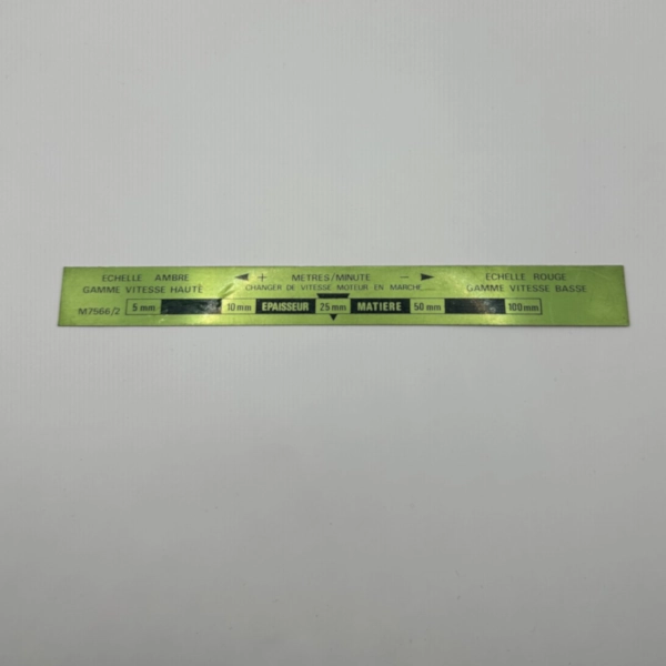 Metric French Speed Plate