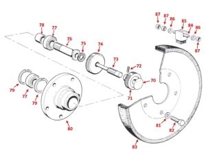 TRACKING BANDWHEEL HUB & WHEEL BRUSH - V900