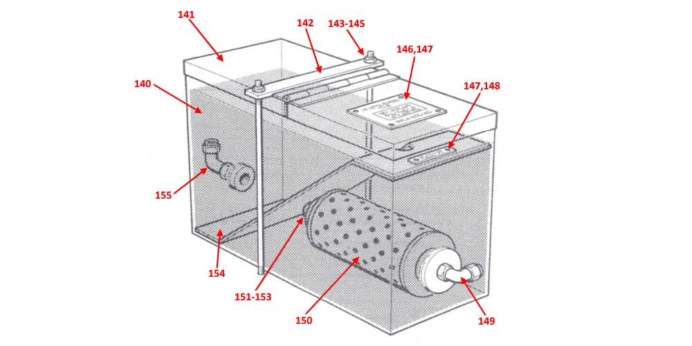 spare parts diagram for the Startrite 316 HYDRAULIC TANK