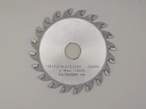 Startrite TA300 & TA1250 scoring blade. 105mm diameter, 20mm bore. 20 Teeth