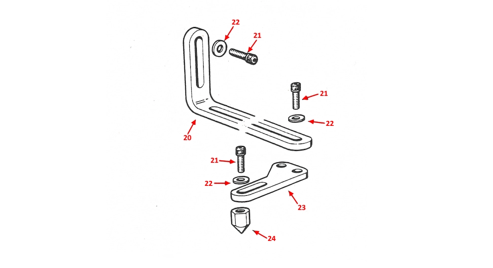 Startrite CIRCLE CUTTING ATTACHMENT parts diagram