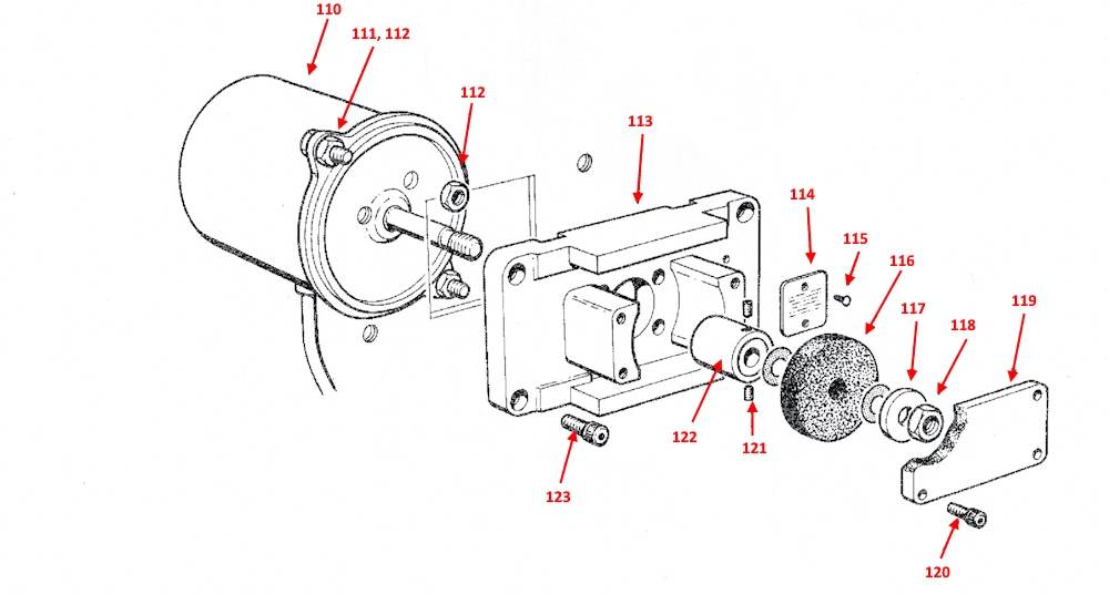 IDEAL Grinder unit spare parts diagram. Suits both BSO16 & BSO25 welders.