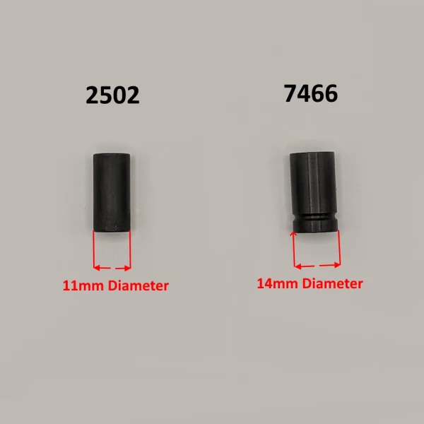 Two Guide Roller spindle options for the Startrite Universal Roller Blade Guides. 2505 is 11mm Diameter, 7466 is 14mm Diameter.