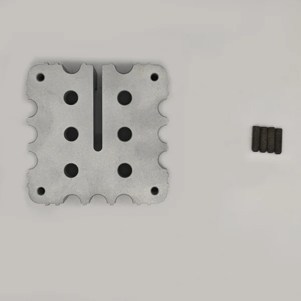 Startrite 352SB Table insert spare part, shown with the four grub screws it comes with.. Suitable for the Startrite 352SB, 401S, 440R, 501S, 581S, 681S, 781S & 941S