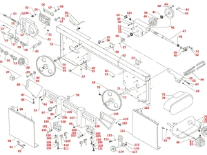 Blade Guides, Gearbox & Bow Assembly