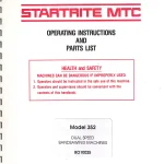 Startrite 352 w/ footbrake manual copy. suitable for the original Startrite 352 only.