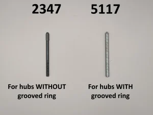 Jacking screw options for Startrite tracking hubs on the V, T, R, S, Bandit & 352 bandsaws.