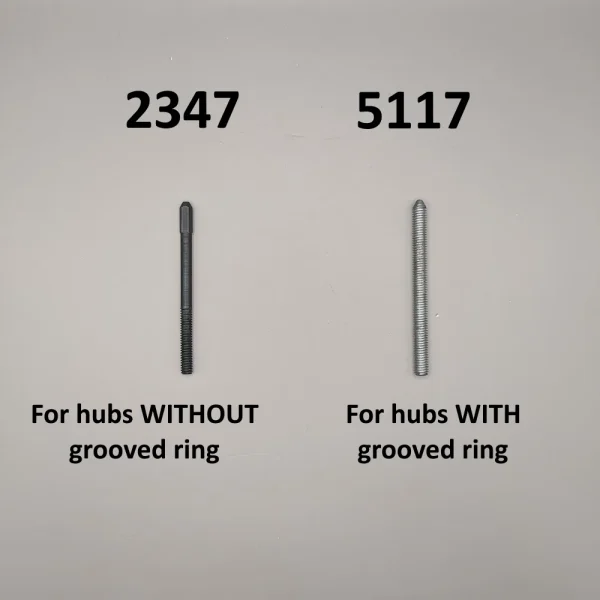 Jacking screw options for Startrite tracking hubs on the V, T, R, S, Bandit & 352 bandsaws.